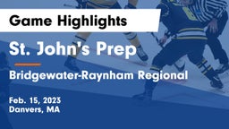 St. John's Prep vs Bridgewater-Raynham Regional  Game Highlights - Feb. 15, 2023