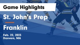 St. John's Prep vs Franklin  Game Highlights - Feb. 22, 2023