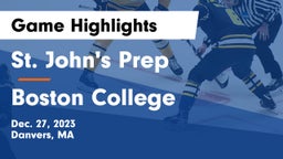 St. John's Prep vs Boston College  Game Highlights - Dec. 27, 2023