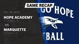 Recap: Hope Academy  vs. Marquette  2015