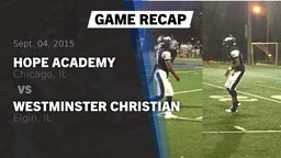 Recap: Hope Academy  vs. Westminster Christian  2015