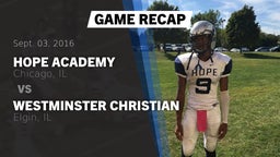 Recap: Hope Academy  vs. Westminster Christian  2016