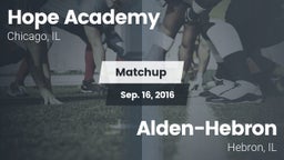 Matchup: Hope Academy vs. Alden-Hebron  2016