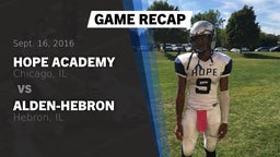 Recap: Hope Academy  vs. Alden-Hebron  2016