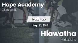 Matchup: Hope Academy vs. Hiawatha  2016