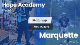 Matchup: Hope Academy vs. Marquette  2016