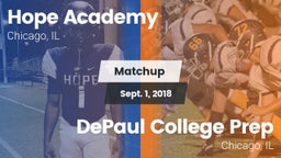 Matchup: Hope Academy vs. DePaul College Prep  2018