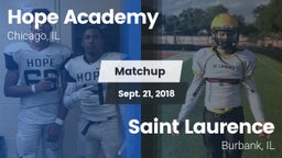 Matchup: Hope Academy vs. Saint Laurence  2018