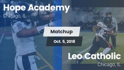 Matchup: Hope Academy vs. Leo Catholic  2018