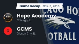 Recap: Hope Academy  vs. GCMS  2018