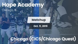 Matchup: Hope Academy vs. Chicago (CICS/Chicago Quest) 2019