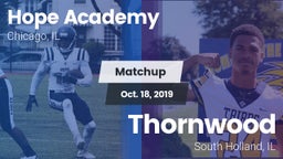 Matchup: Hope Academy vs. Thornwood  2019