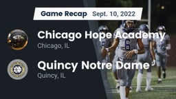 Recap: Chicago Hope Academy  vs. Quincy Notre Dame 2022