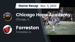 Recap: Chicago Hope Academy  vs. Forreston  2022