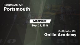 Matchup: Portsmouth vs. Gallia Academy 2016