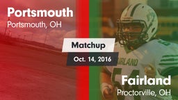 Matchup: Portsmouth vs. Fairland  2016