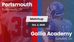 Matchup: Portsmouth vs. Gallia Academy 2020