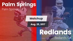 Matchup: Palm Springs High vs. Redlands  2017