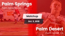 Matchup: Palm Springs High vs. Palm Desert  2018