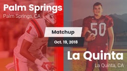 Matchup: Palm Springs High vs. La Quinta  2018
