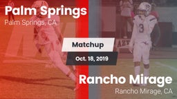 Matchup: Palm Springs High vs. Rancho Mirage  2019