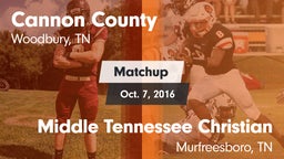 Matchup: Cannon County vs. Middle Tennessee Christian 2015