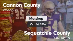 Matchup: Cannon County vs. Sequatchie County  2015