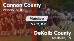 Matchup: Cannon County vs. DeKalb County  2016