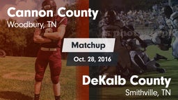 Matchup: Cannon County vs. DeKalb County  2015
