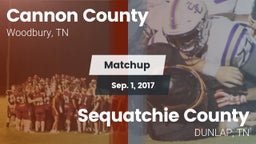 Matchup: Cannon County vs. Sequatchie County  2017
