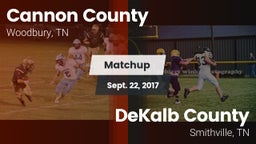 Matchup: Cannon County vs. DeKalb County  2017
