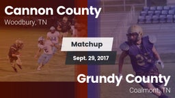 Matchup: Cannon County vs. Grundy County  2017