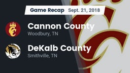 Recap: Cannon County  vs. DeKalb County  2018