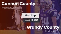 Matchup: Cannon County vs. Grundy County  2018