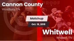 Matchup: Cannon County vs. Whitwell  2018