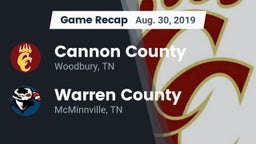 Recap: Cannon County  vs. Warren County  2019