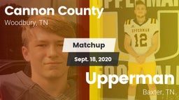 Matchup: Cannon County vs. Upperman  2020