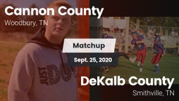 Matchup: Cannon County vs. DeKalb County  2020
