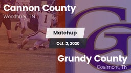 Matchup: Cannon County vs. Grundy County  2020