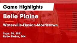 Belle Plaine  vs Waterville-Elysian-Morristown  Game Highlights - Sept. 28, 2021