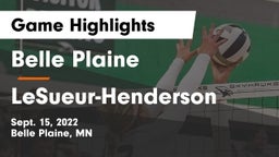Belle Plaine  vs LeSueur-Henderson  Game Highlights - Sept. 15, 2022