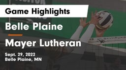 Belle Plaine  vs Mayer Lutheran  Game Highlights - Sept. 29, 2022