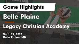 Belle Plaine  vs Legacy Christian Academy Game Highlights - Sept. 22, 2023