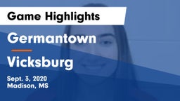 Germantown  vs Vicksburg  Game Highlights - Sept. 3, 2020