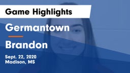 Germantown  vs Brandon  Game Highlights - Sept. 22, 2020