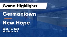 Germantown  vs New Hope  Game Highlights - Sept. 10, 2022