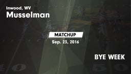 Matchup: Musselman vs. BYE WEEK 2016