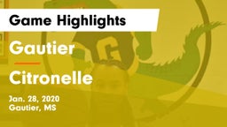 Gautier  vs Citronelle Game Highlights - Jan. 28, 2020