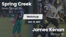 Matchup: Spring Creek vs. James Kenan  2017