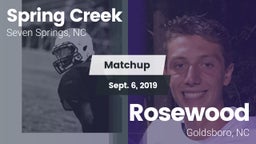 Matchup: Spring Creek vs. Rosewood  2019
